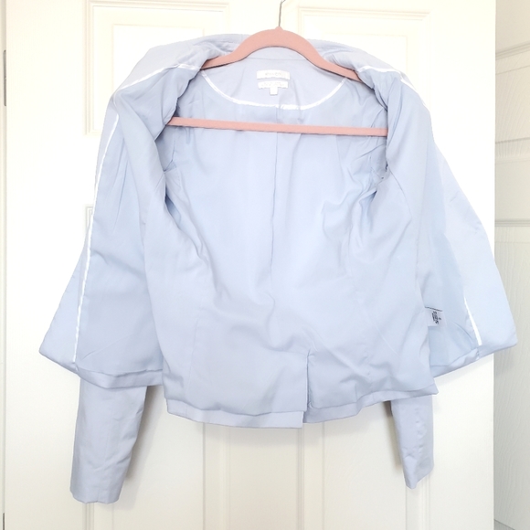 RW&CO light ice blue classic cotton blazer jacket size 2 fits XS pastel - Picture 11 of 16
